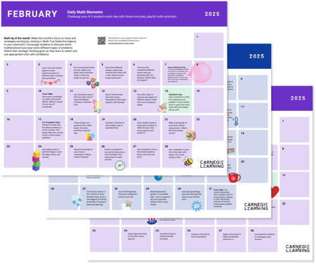 2025 Math Moments Calendars 